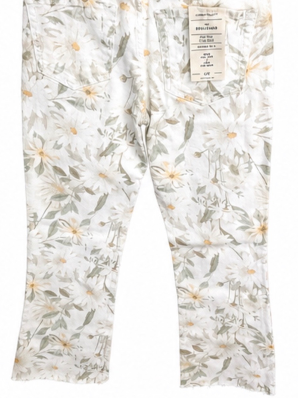 Current/Elliott The Boulevard Mid Rise Crop Boot Jeans Size 26 NWT Floral Print - Picture 4 of 9